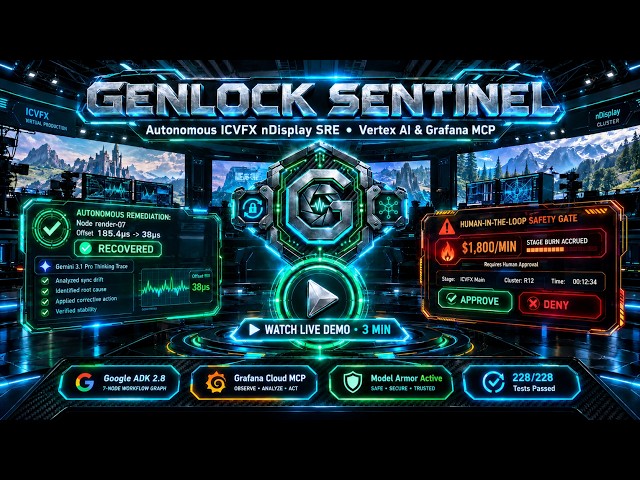 Genlock Sentinel — Autonomous In-Camera VFX Frame-Sync SRE Agent | Google Cloud Agentic Cinema Demo