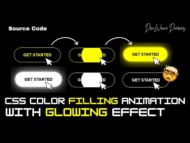 CSS Button Color Filling Animation and Glowing Effect | Modern CSS | CSS Clip Path | CSS Box Shadow