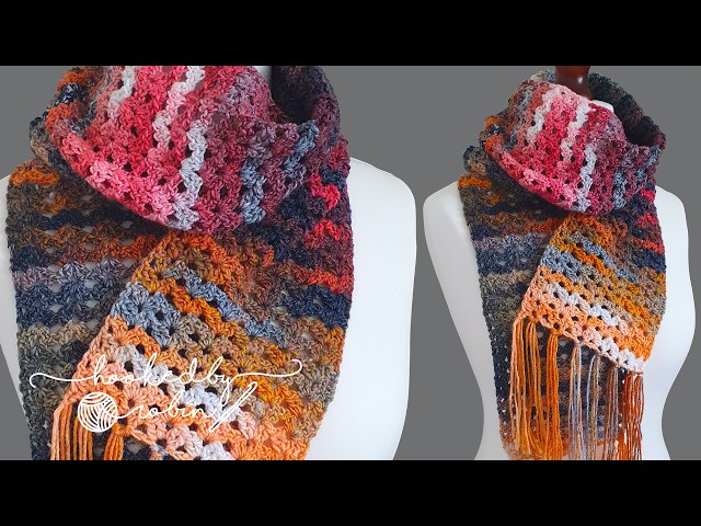 QUICK & EASY Crochet Scarf! 🤩 ONE ROW REPEAT 🤩