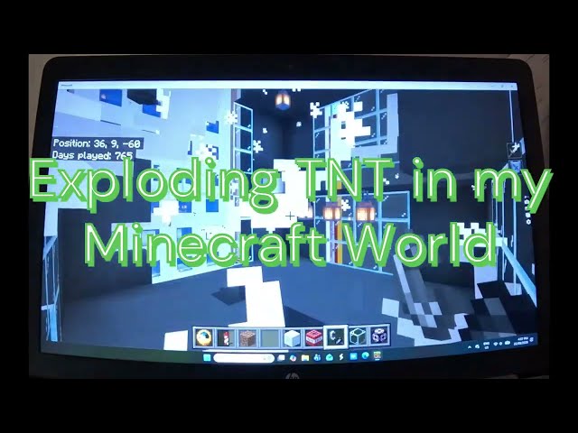 Exploding TNT in my Minecraft World