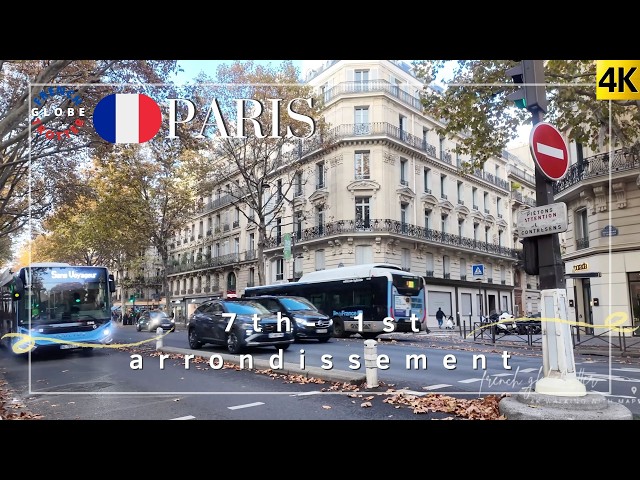 Paris 7th- 1st arrondissement Walking Tour 4K 🇫🇷 Boulevard Saint-Germain ➜ Tuileries Garden