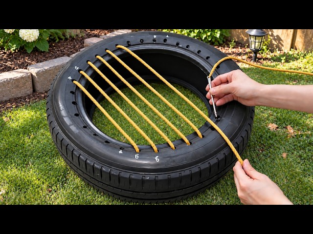 Attach a Rope to an old tire and discover a secret most people would never imagine 😱