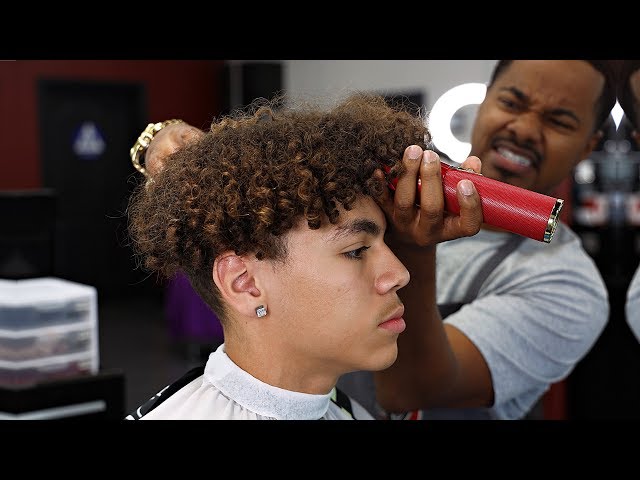 FULL LENGTH *24MIN* HAIRCUT TUTORIAL: MID FADE | CURLY TOP | CRISPY EDGE UP