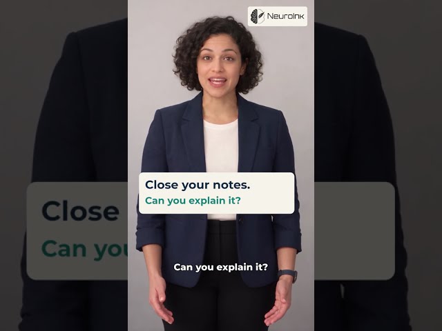 Close your notes. Can you explain what you’ve learned?