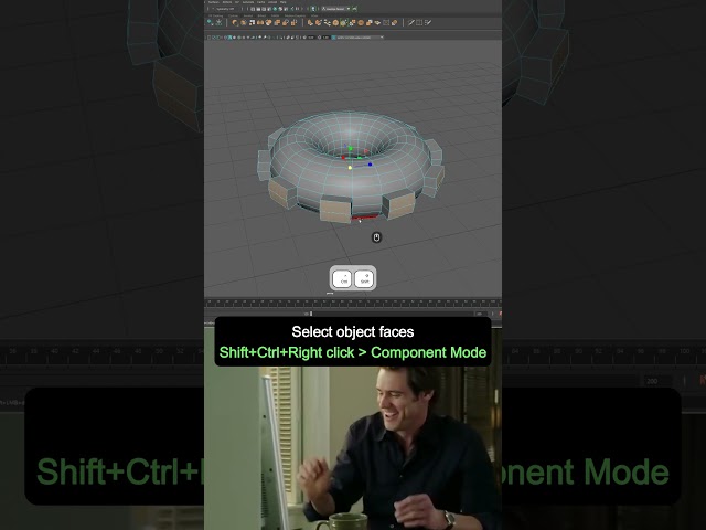 NOOB vs PRO 🗿The fastest way to scale faces in MAYA!🗿 #maya #3dmodeling #tutorial
