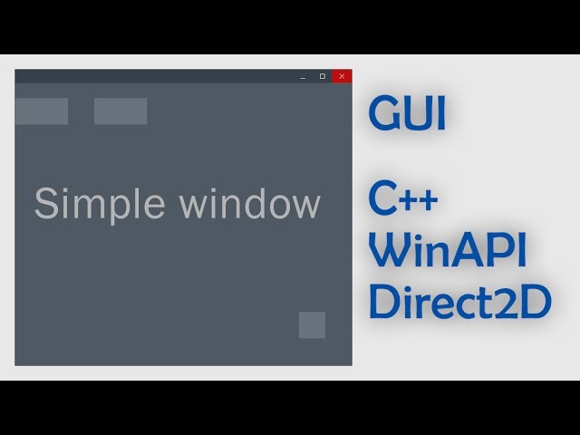 Working on GUI written on C++ with WinAPI and DirectX #1. Simple window