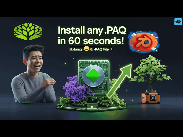 How to Install ANY .PAQ File  in Blender 4.4 🌿 Step-by-Step Guide for Botaniq 7.0 🌳 & Other Add-ons