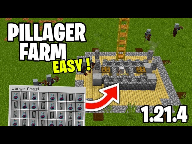 The Simplest Pillager Farm in Minecraft 1.21.4 Java