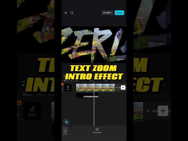 Text Zoom Intro Effect #capcut #1mincapcut #capcutpioneer #tutorial #edit