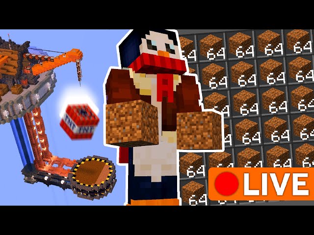 🔴 Let's Farm Some DIRT! Skyblock Kingdoms SMP