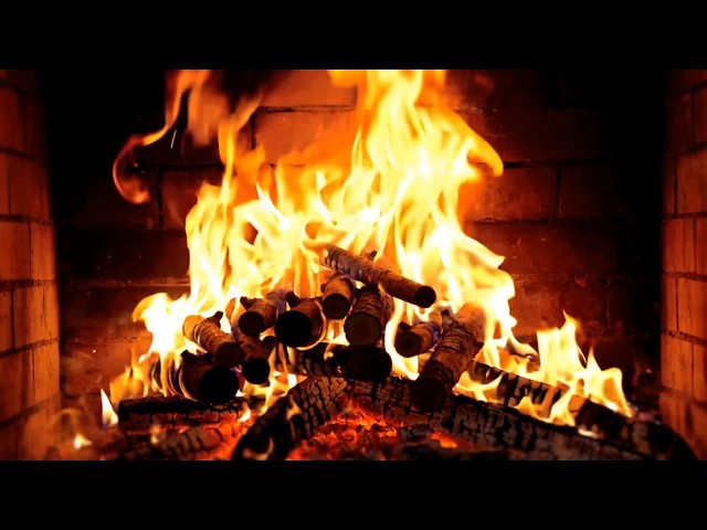 Cozy Fireplace Ambience🔥Burning Fireplace 4K & Crackling Fire Sounds🔥ASMR Fireplace