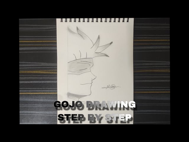 Gojo drawing step by step tutorial @ARTBYSPIDEY01 #video #art #gojo #sketch 