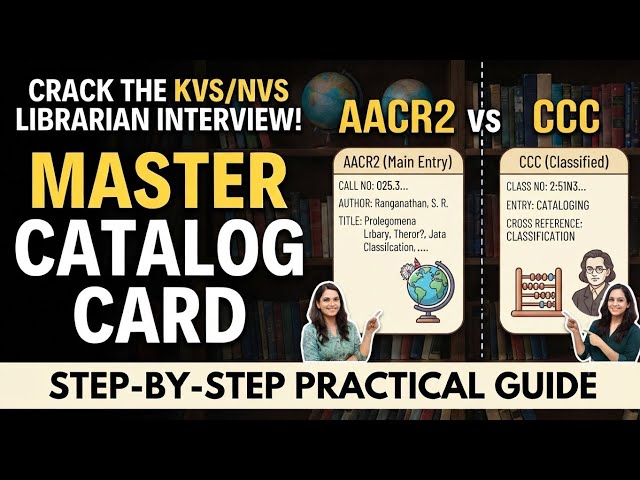 KVS/NVS Librarian Interview Prep: How to Make Catalog Cards (AACR2 & CCC) 🎯 #kvsinterview #librarian