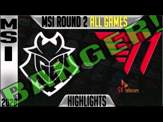 G2 vs T1 Highlights ALL GAMES | MSI 2026 Day 5 | G2 Esports vs T1