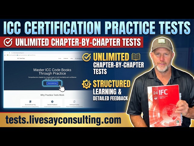 ICC Exam Prep 2024 – Chapter-by-Chapter Practice Tests for Building Codes || Updated W/ IFC & IPC