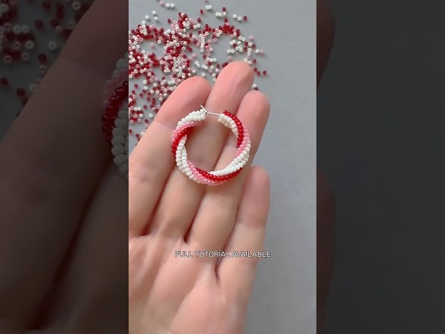 Spiral Beaded Hoop Earrings Tutorial Preview