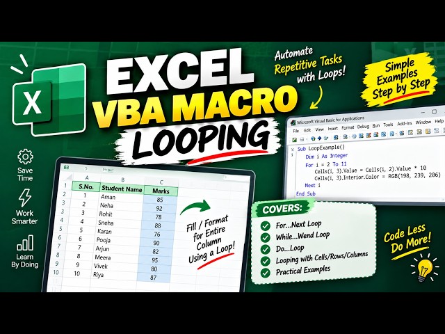 Excel VBA Loops Explained | Automate Repetitive Tasks with VBA