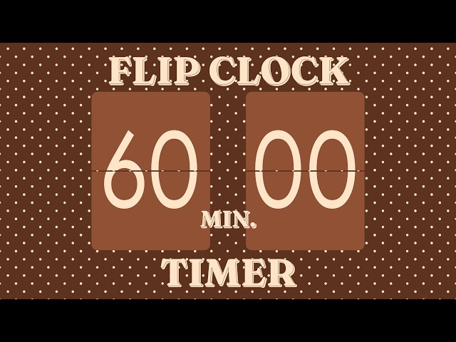 60 MIN AUTUMN FLIP CLOCK TIMER 🍂 lofi beats & cozy fall aesthetic
