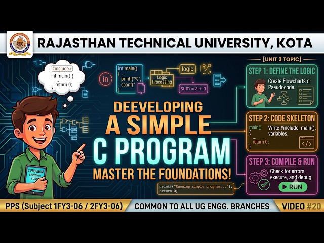 Developing a Simple C Program | Programming for Problem Solving