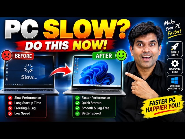 PC Slow? Do This NOW! 🚀 | Make Your Computer Faster | Windows 10/11 Tips