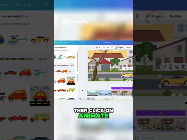 Create Amazing Animated Police Car Chase Clips in Canva