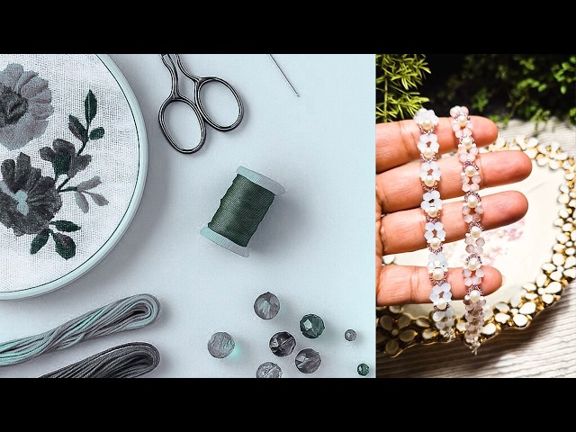 This Floral Bracelet is so easy to make!! (Make in under 20 minutes) 💖