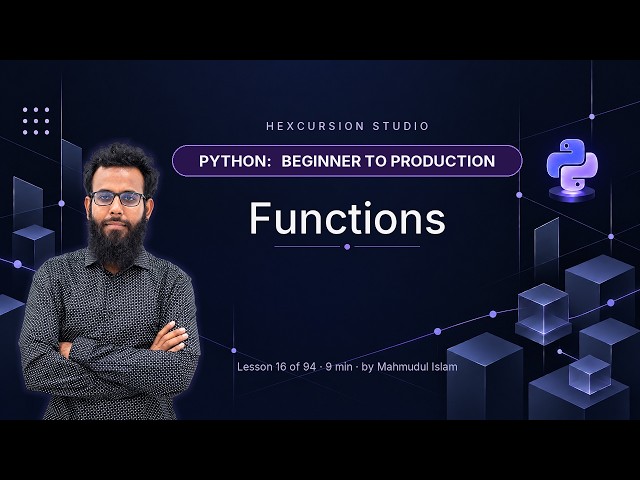 Python Functions Explained — def, return, and Scope | Python 16/94