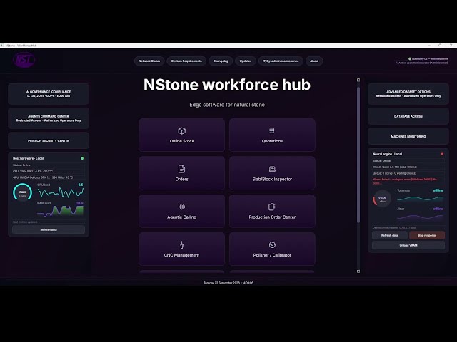 NStone+ Demo | Stone Processing ERP & PLC Machine Control System