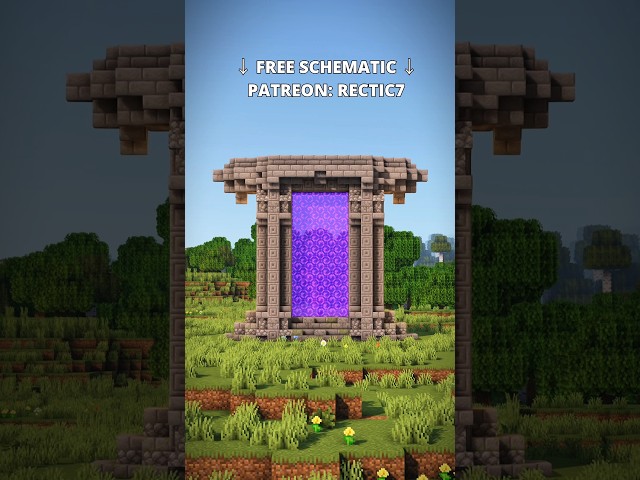 Nether Portal Design #minecraft #minecraftbuilds