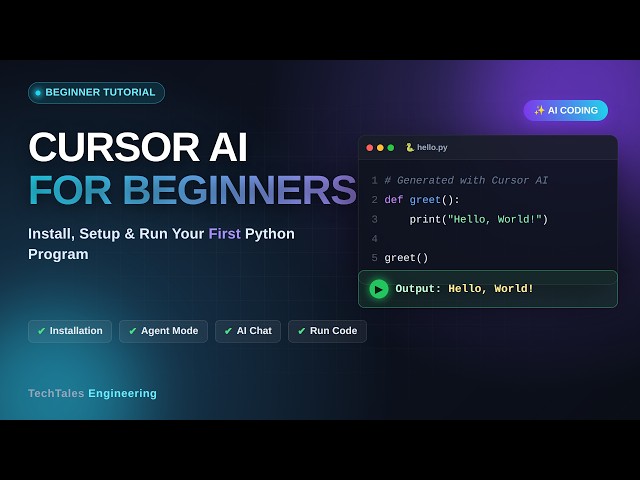 Cursor AI for Beginners: Install, Setup and Run Your First Python Program