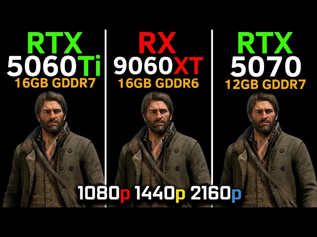 RX 9060 XT vs RTX 5060 Ti vs RTX 5070 | Test in 12 Games | DLSS 4 vs FSR 4.1 | 1080p, 1440p, 4K