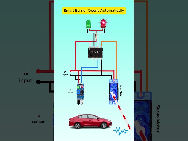 🚧 Automatic Barrier Opener With IR & ATtiny85