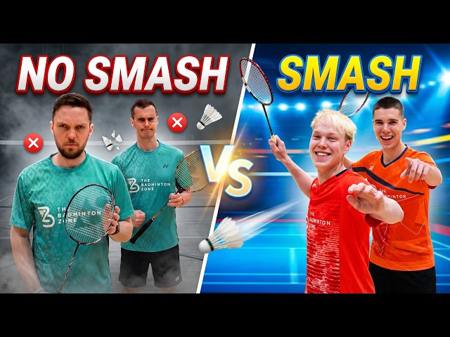 Can Ex-pros win without smashing? (Badminton challenge) 