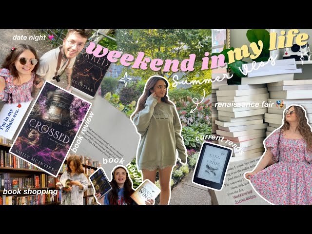 vlog! 💌 book shopping at barnes, what i’m reading, lantern festival, renaissance fair + more!