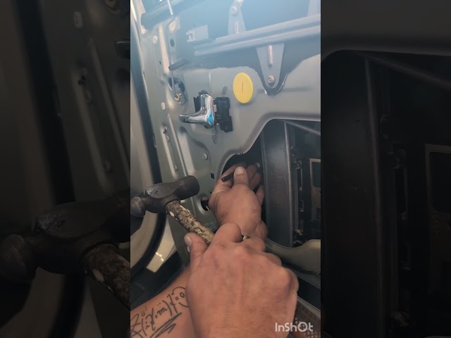 how to knock out the rivets without breaking the glass