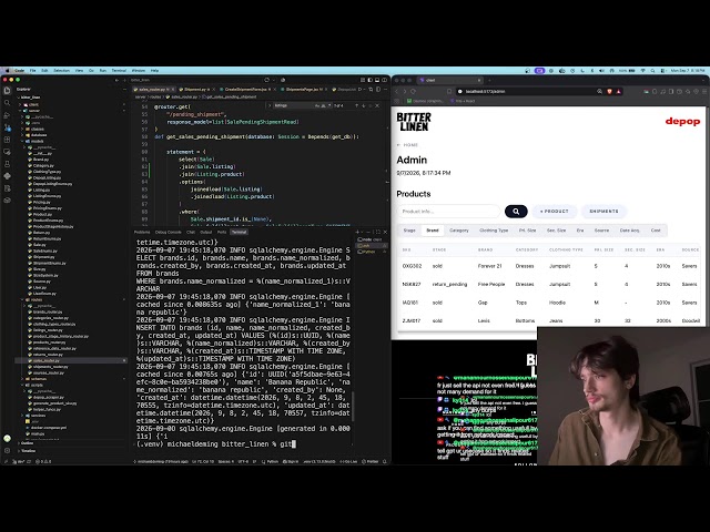 Live Fullstack Programming React Frontend + Python Backend FastAPI | 09-07-2026