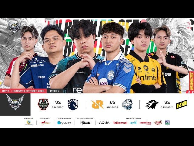 🔴 LIVE | MPL ID S18 | Week 7 Day 3 | English