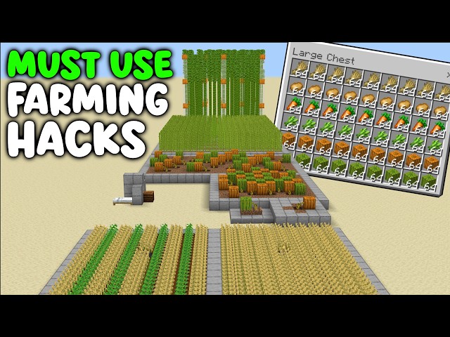 Farming Hacks You NEED TO KNOW In Minecraft Bedrock