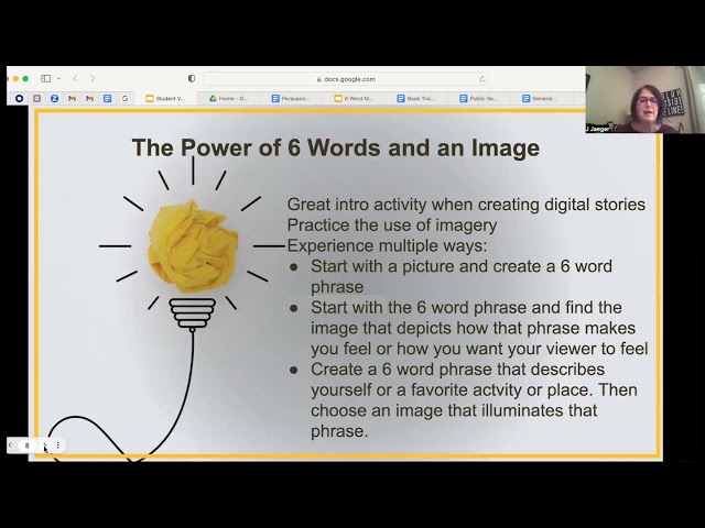 Persuasive StoryTelling  Elevate Student Views and Student Voice    Julie Jaeger