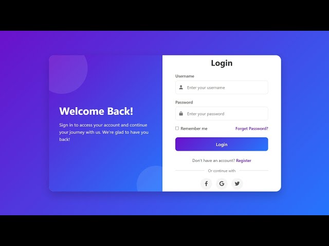 Login Form in HTML & CSS | TUTORIAL For Beginners