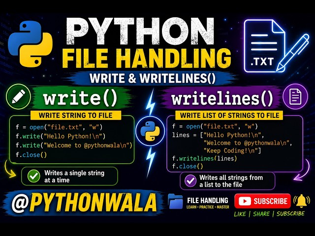 Stop usin write() in Python? Try writelines()! #python #pythonprogramming #programming