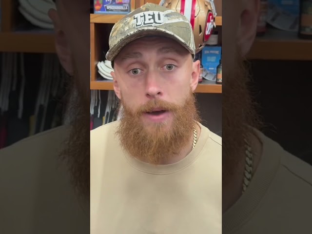 George Kittle says the #49ers have to take advantage of Talanoa Hufanga when he guesses wrong.