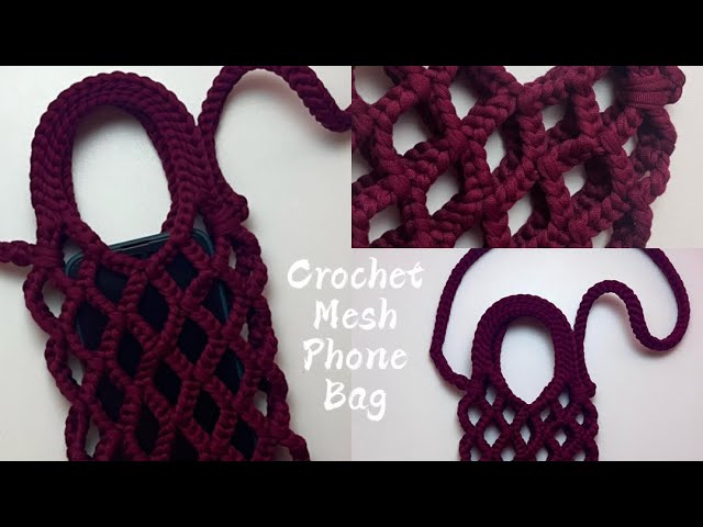 Crochet Mesh Phone Bag Tutorial 📱🧶 | Easy & Trendy DIY
