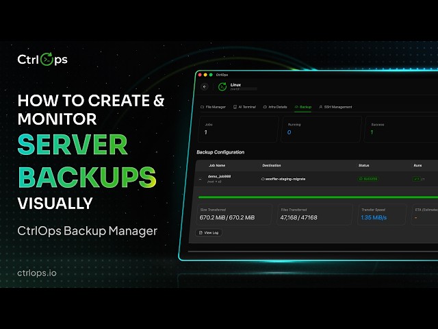 How to Create & Monitor Server Backups Visually | CtrlOps Backup Manager