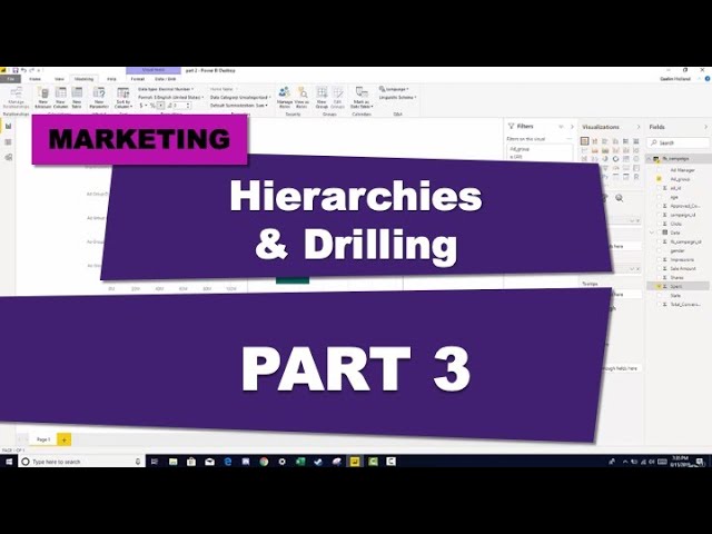 Power BI Course for Beginners (Part 3 Hierarchies and Drilling)