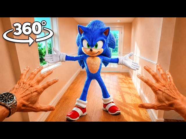 Sonic BROKE Into YOUR HOUSE… RUN NOW! (VR 360° 4K Video)