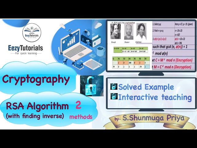 RSA Algorithm & How to find inverse? -  Cryptography lecture series