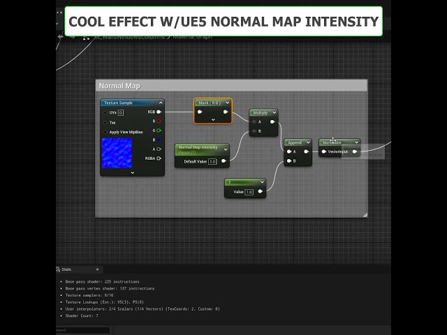 Simple Cool Effect UE5 Normal Map Intensity - Add Damage #shorts
