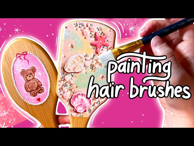 Painting on My Hair Brushes 🎀✨ an easy + trendy diy