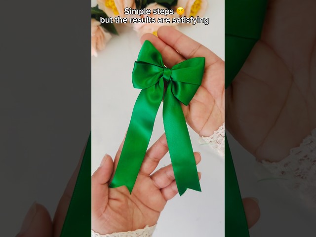 Easy DIY Ribbon Bow Tutorial | Perfect for Gifts & Hair Clips 🎀😍